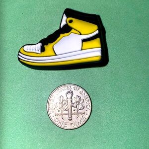 (10 for $15) White, Yellow & Black Sport Sneaker Tennis Shoes Croc Charms